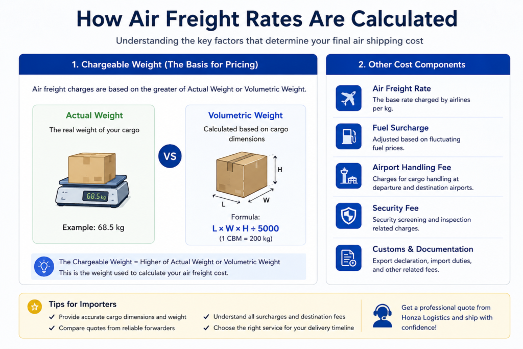 calculate international cargo freight charges