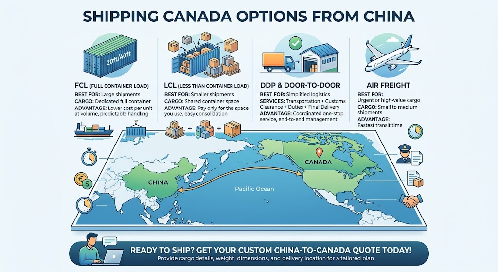 shipping from China to Canada